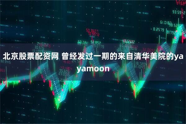 北京股票配资网 曾经发过一期的来自清华美院的yayamoon