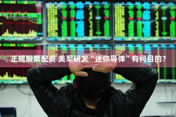 正规股票配资 美军研发“迷你导弹”有何目的？